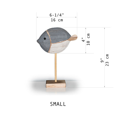 handmade wooden fish sculpture nautical decor